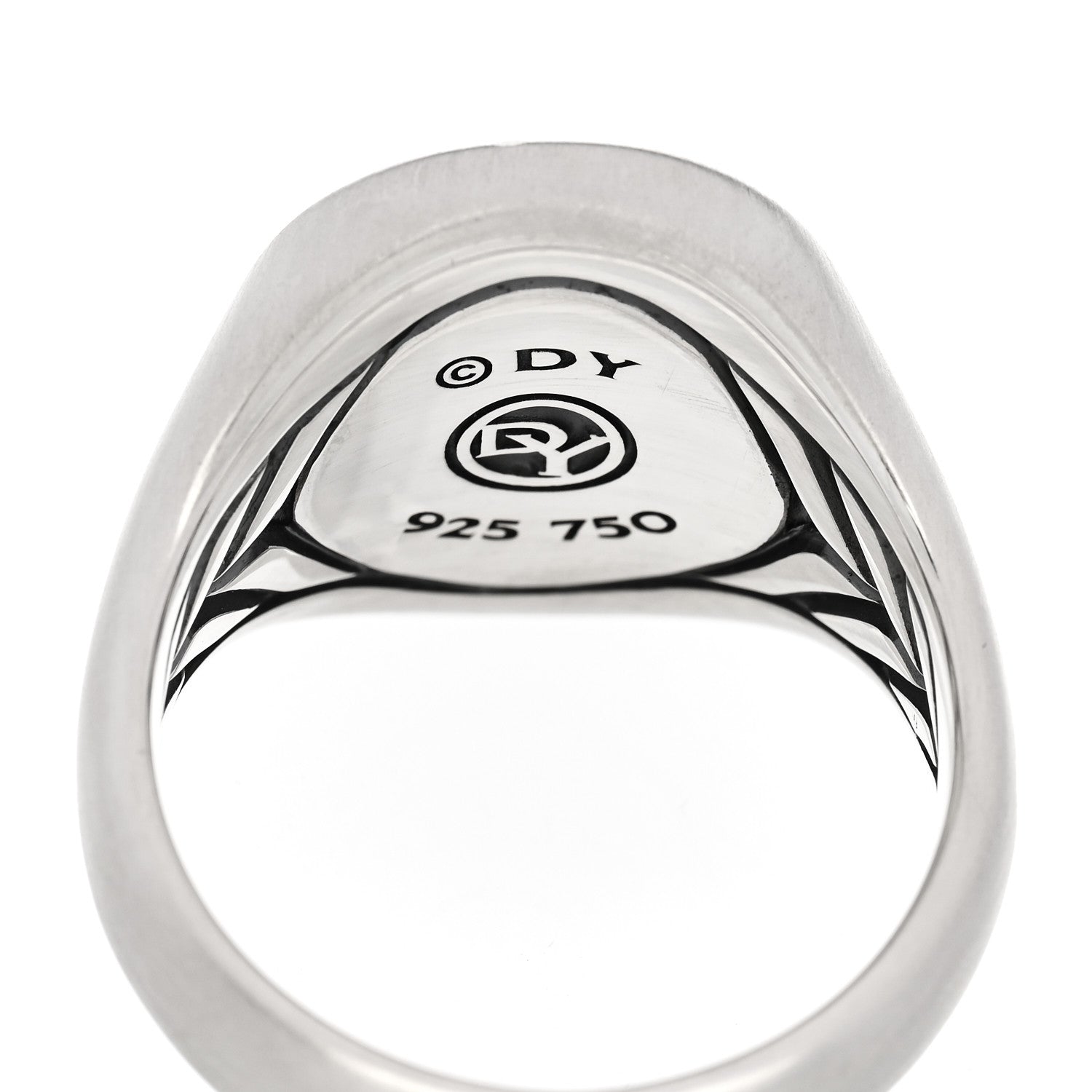 David Yurman Sterling Silver 18K Yellow Gold Petrvs Scarab Signet Ring 70 13 4 of 4
