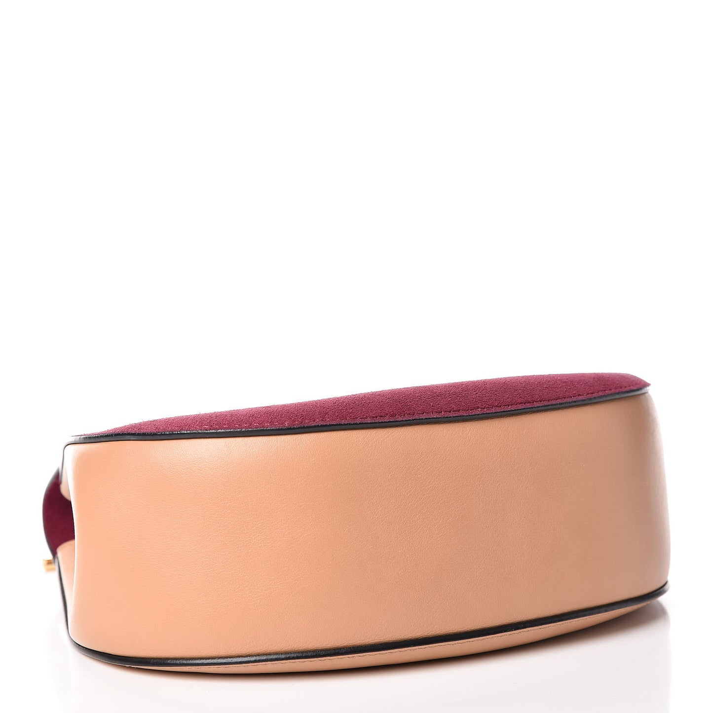 Suede Smooth Calfskin Drew Shoulder Bag Misty Beige