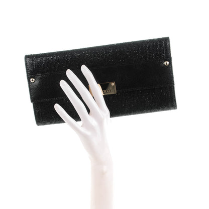 Jimmy Choo Glitter Fabric Reese Clutch Black 2 of 7
