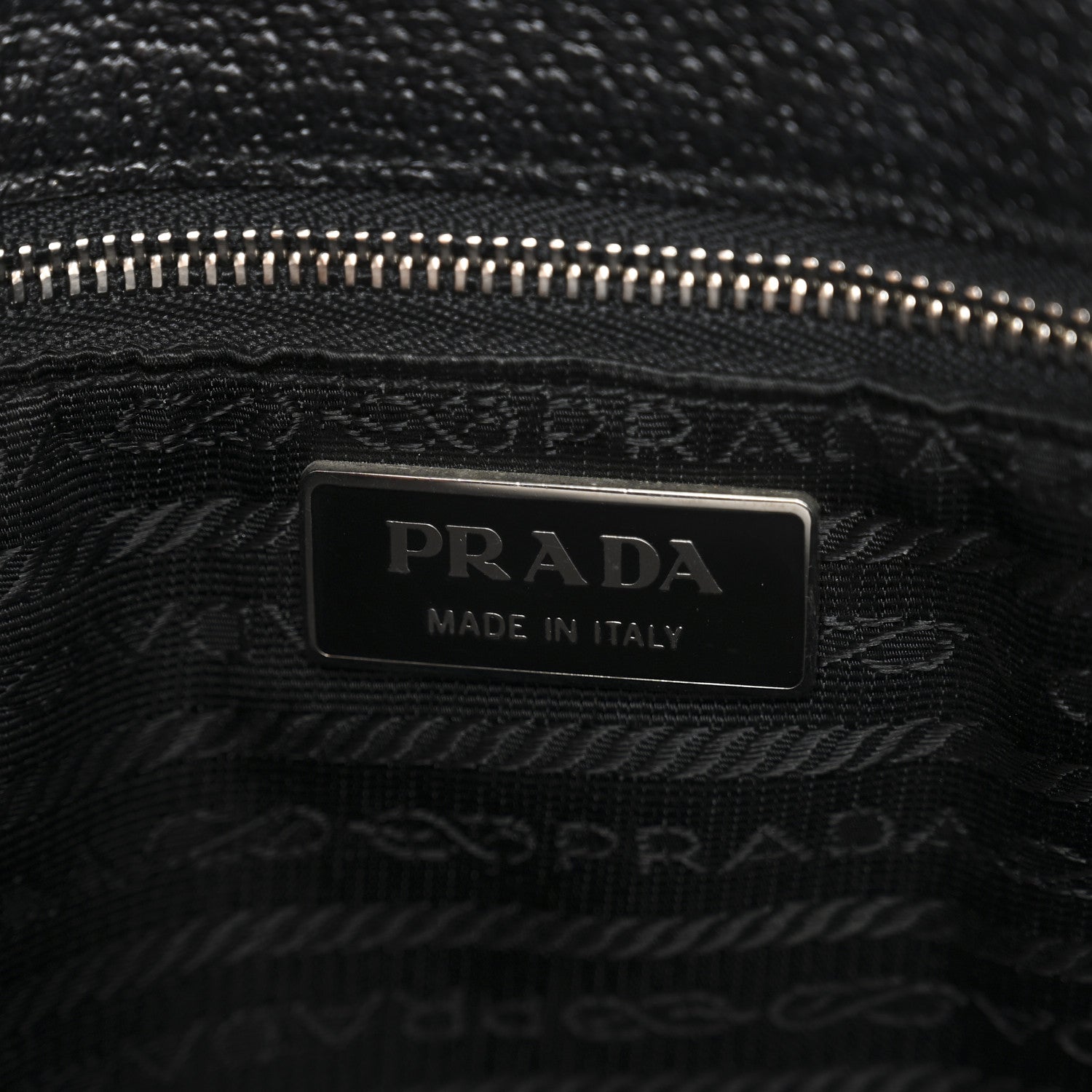 Prada Cinghiale Triangle Tote Black 6 of 13