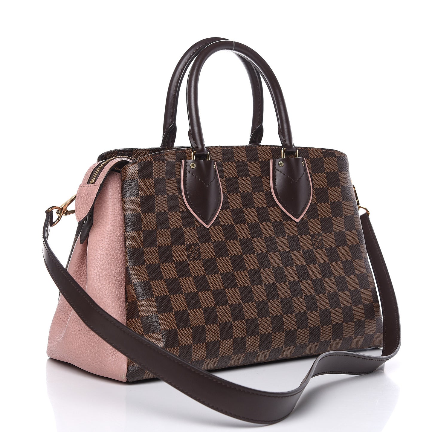 Cuir Taurillon Damier Ebene Normandy Magnolia