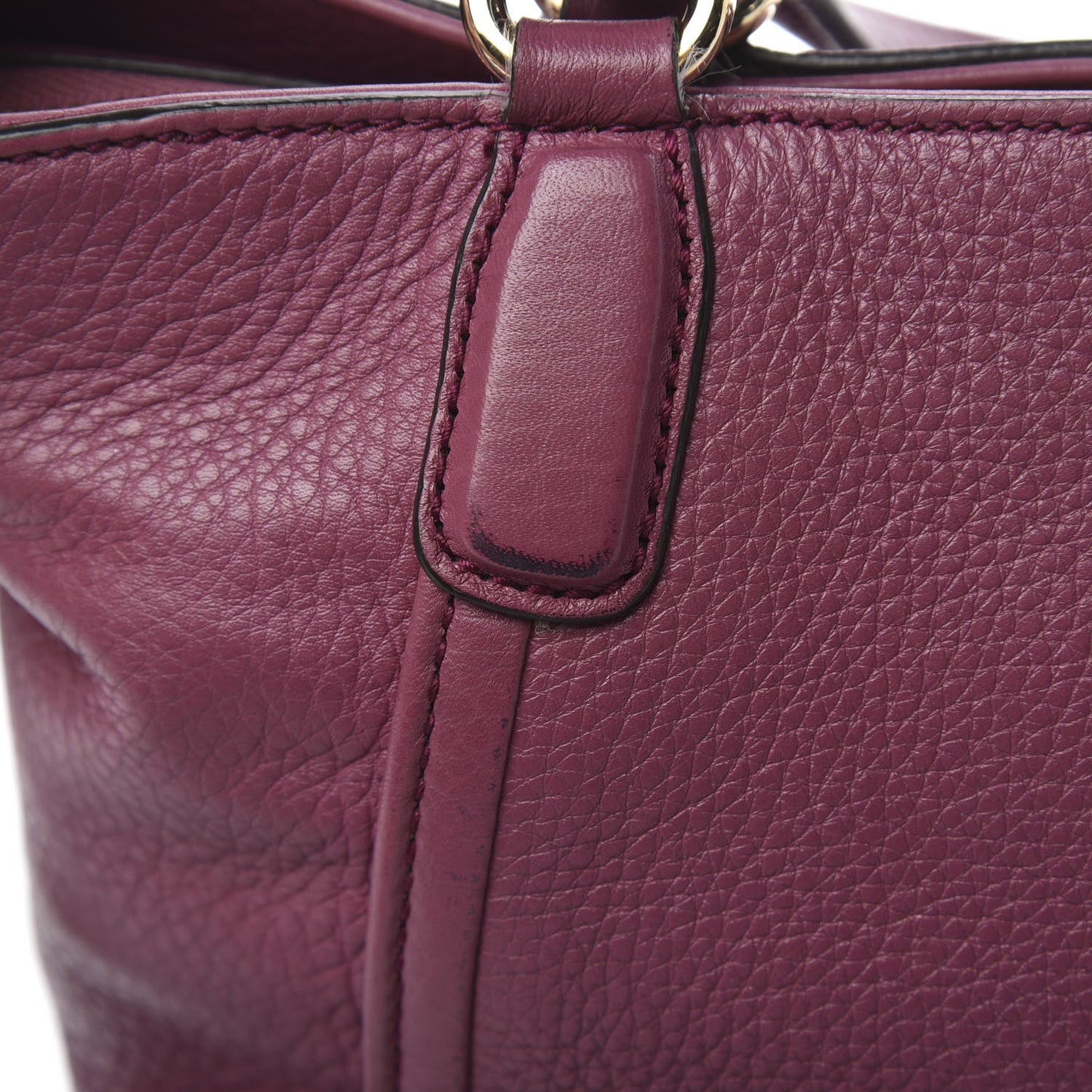 Pebbled Calfskin Small Soho Top Handle Bag Peonia Flower