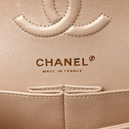 Chanel Metallic Caviar Quilted Small Double Flap Beige 11 of 21