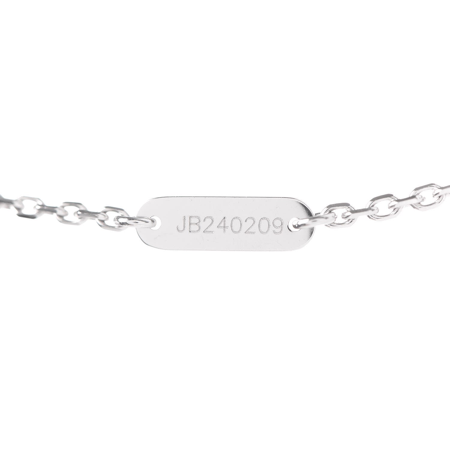Van Cleef & Arpels 18K White Gold Diamond Vintage Alhambra Pendant Necklace 7 of 7