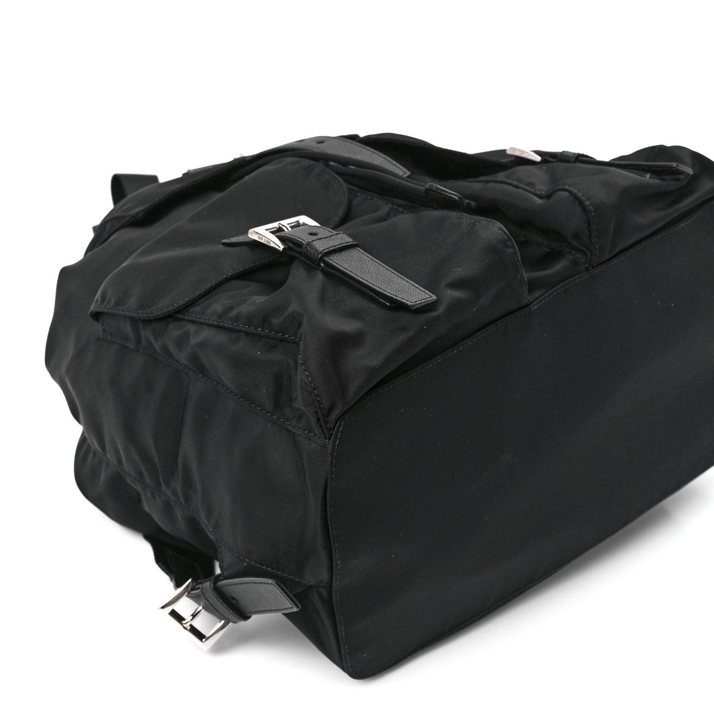 Tessuto Nylon Saffiano Medium Backpack Black