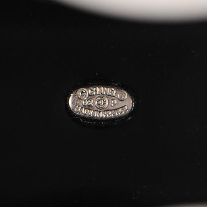 Chanel Resin Coco Wide Cuff White Black 4 of 4