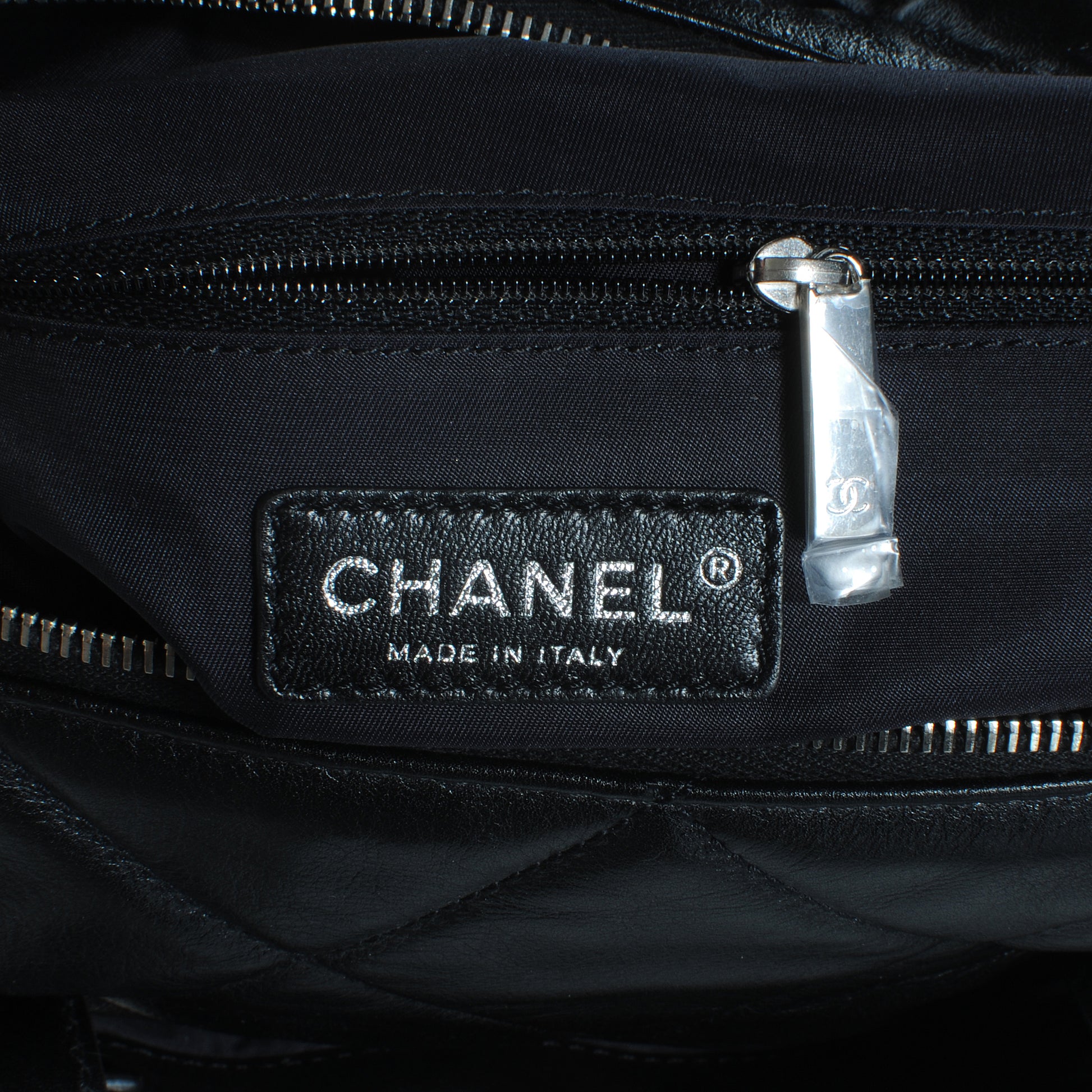 Chanel Quilted Lambskin Fantasy Fur Shopper Tote Black 5 of 7