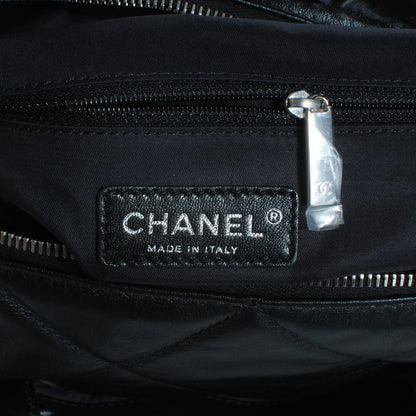Chanel Quilted Lambskin Fantasy Fur Shopper Tote Black 5 of 7