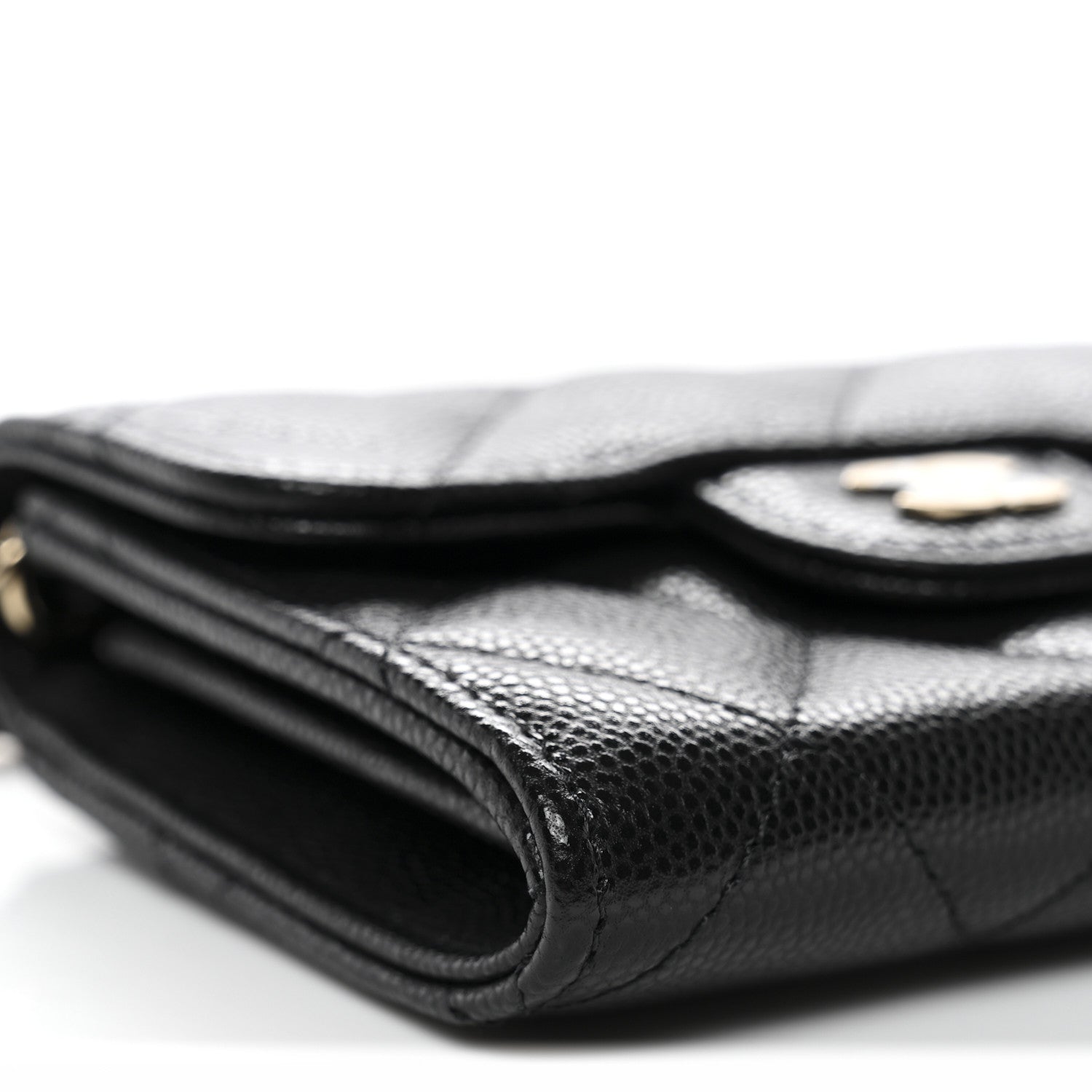 Chanel Caviar Quilted Flap Card Holder On Chain Black 10 of 11