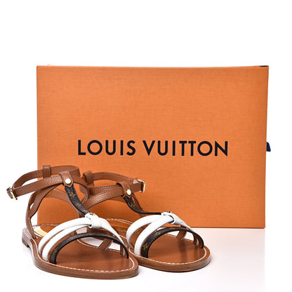 Louis Vuitton Monogram Explorer Flat Sandals 36.5 Cognac Brown 8 of 8