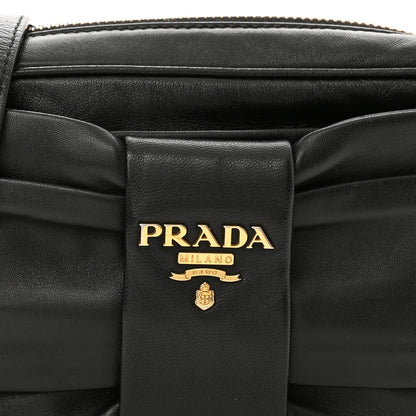 Prada Nappa Fiocco Bow Crossbody Clutch Black 6 of 8