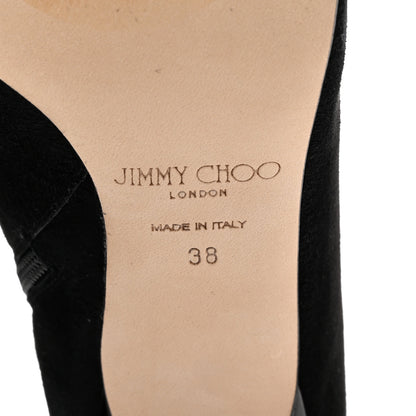 Jimmy Choo Suede Patent Kix Boots 38 Black 7 of 8