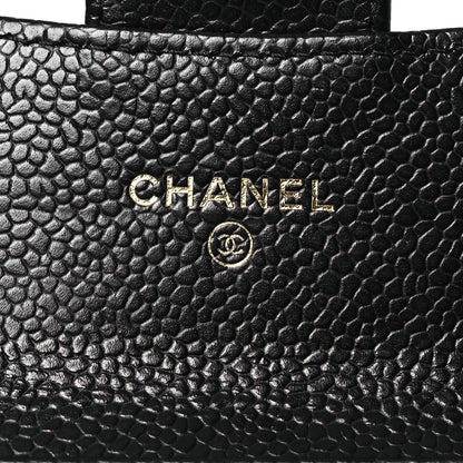 Chanel Caviar Quilted Flap Card Holder Wallet Black 7 of 12