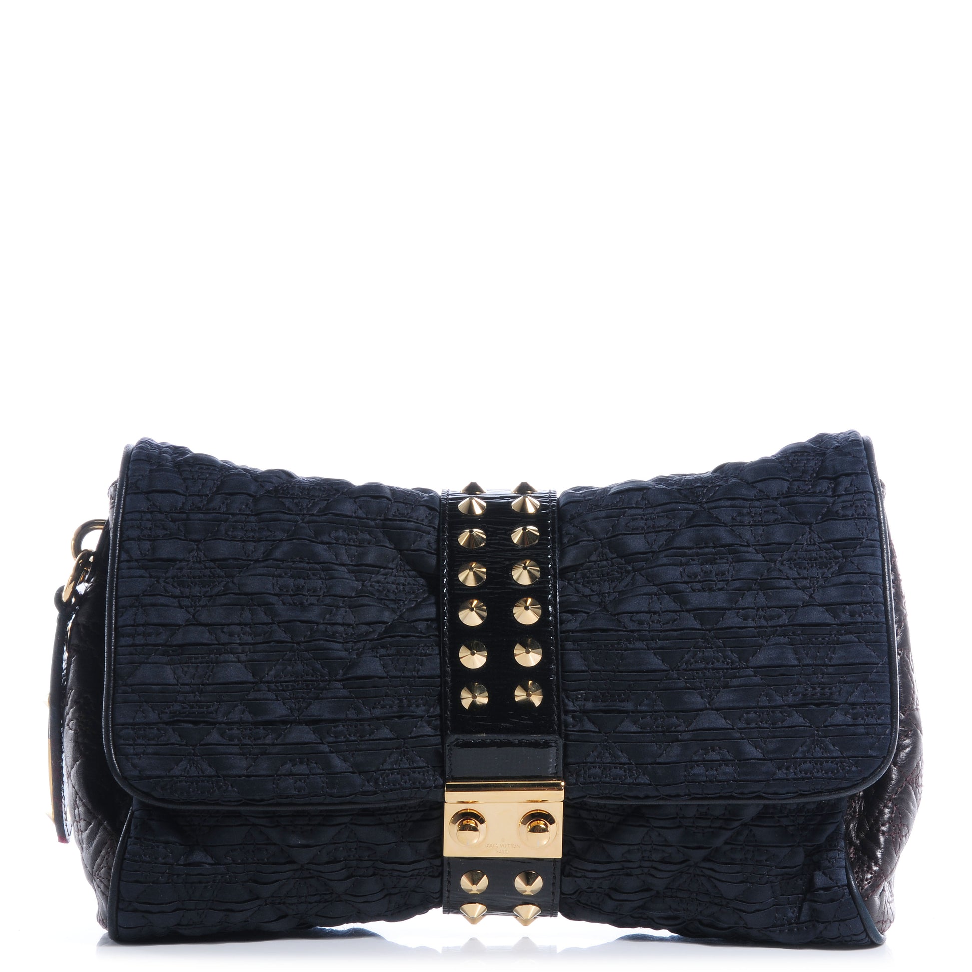 Louis Vuitton Satin Quilted Monogram Coquette Pochette Navy 1 of 7