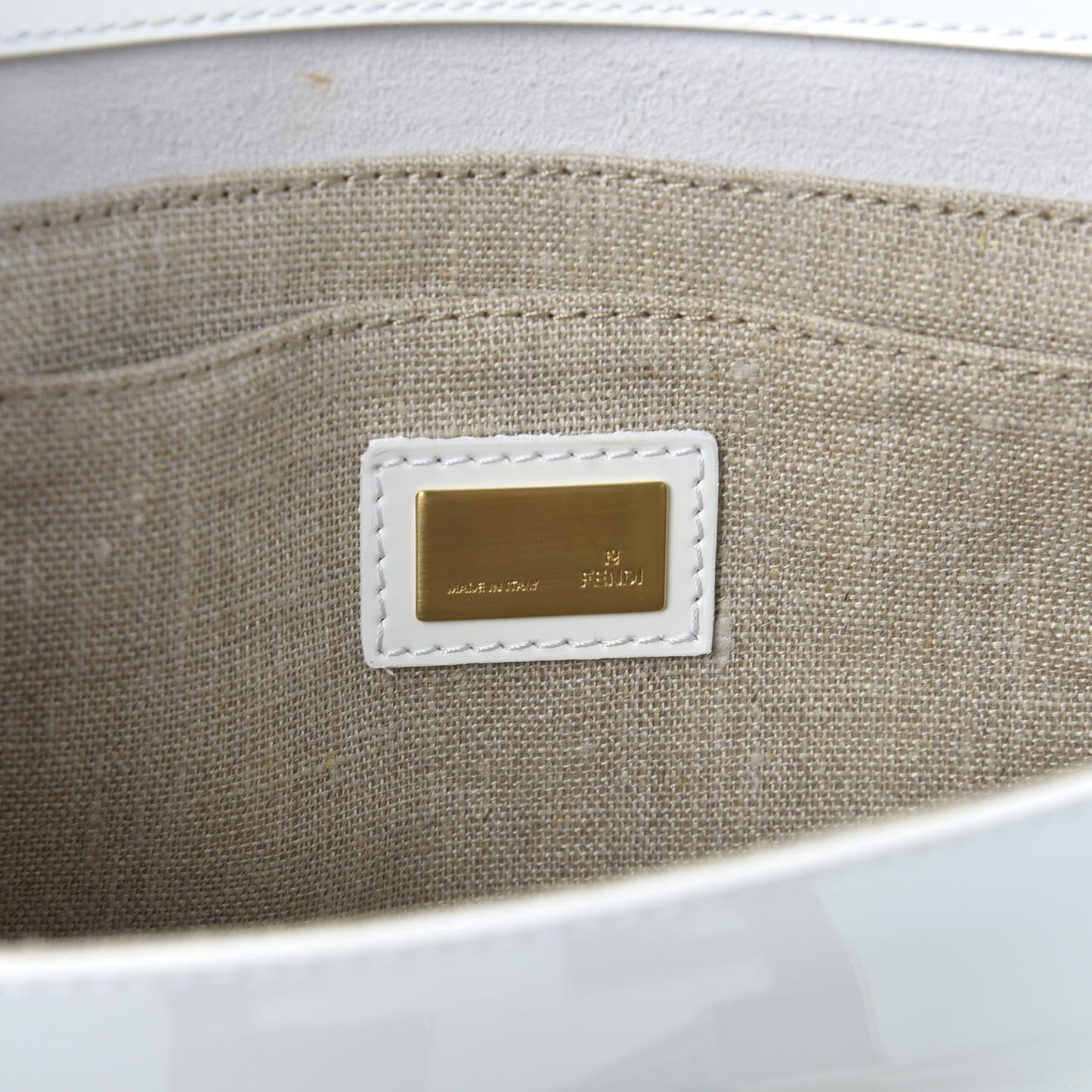 Patent Crossbody White