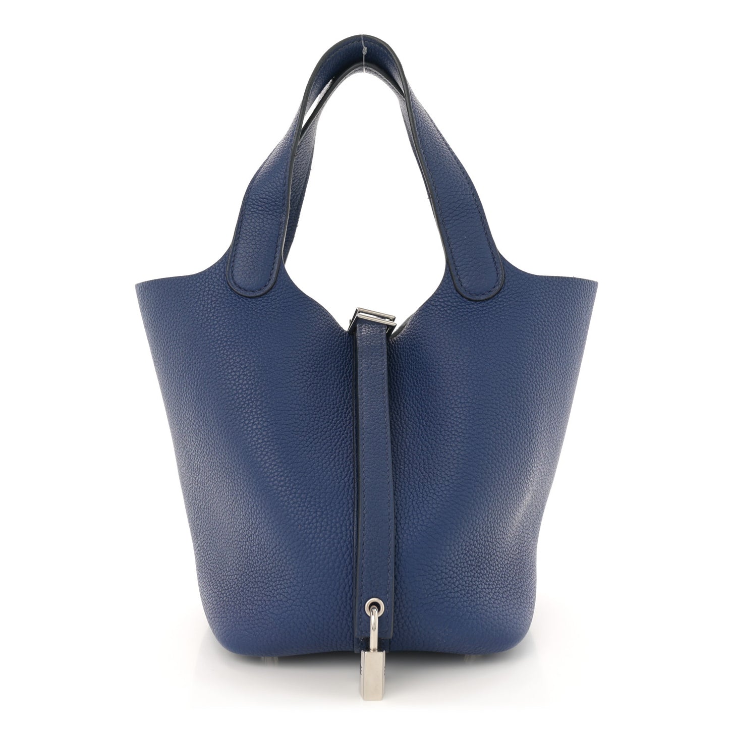 Taurillon Clemence Picotin Lock 18 PM Bleu Saphir