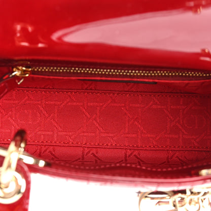 Christian Dior Patent Cannage Mini Lady Dior Red 5 of 10