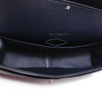 Chanel Caviar Jumbo Double Flap Navy Blue 6 of 9