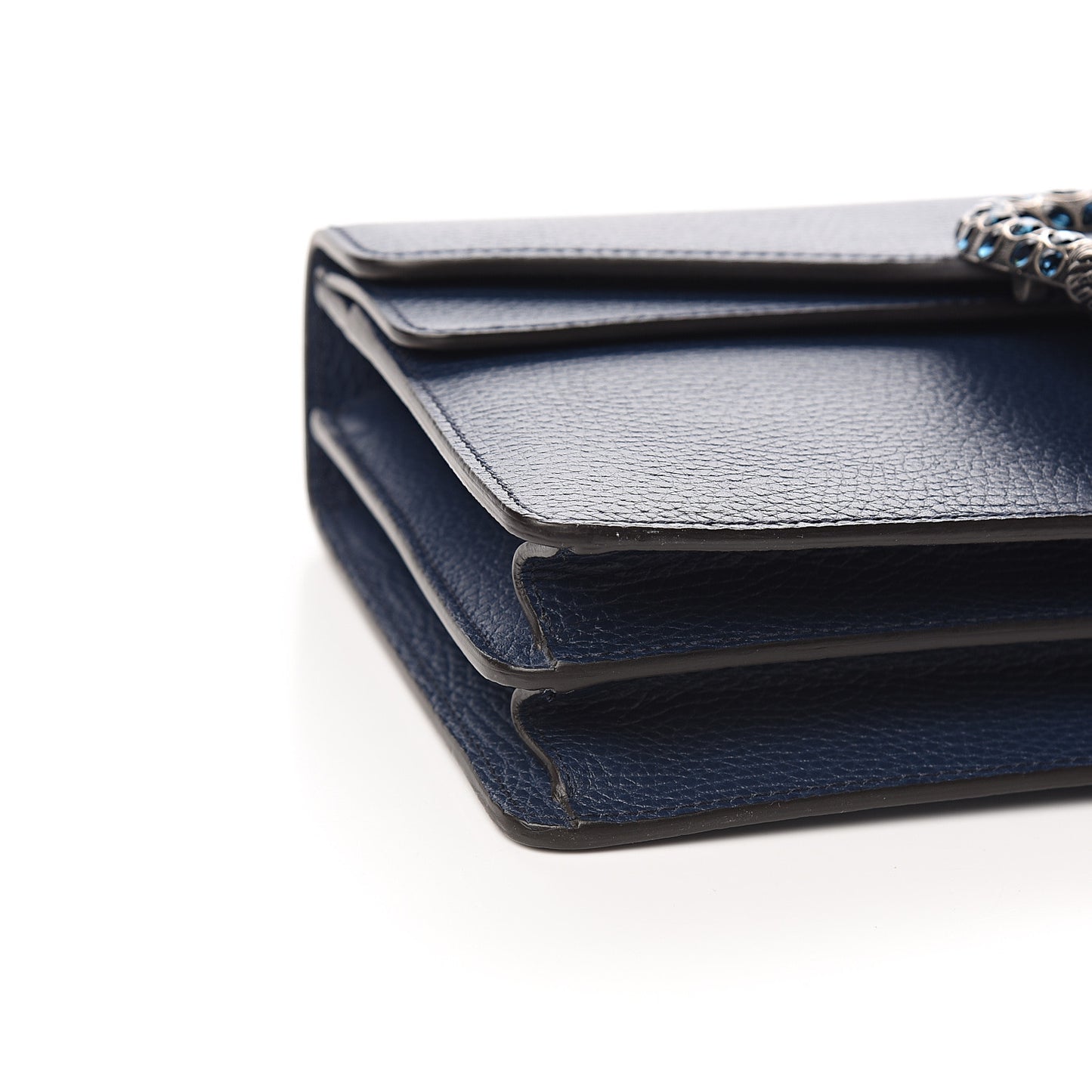 Dollar Calfskin Crystal Small Dionysus Shoulder Bag Blue Agata Montana Sapphire