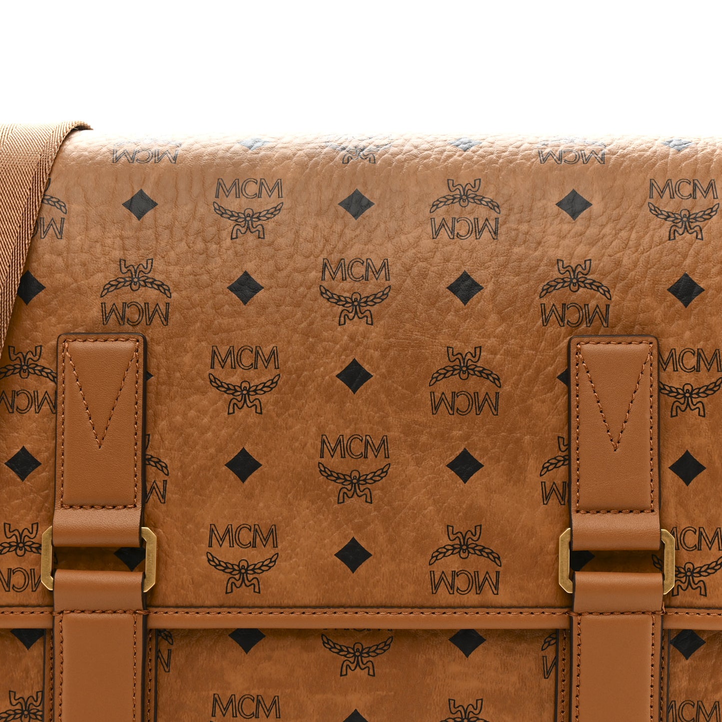 Visetos Medium Aren Messenger Bag Cognac