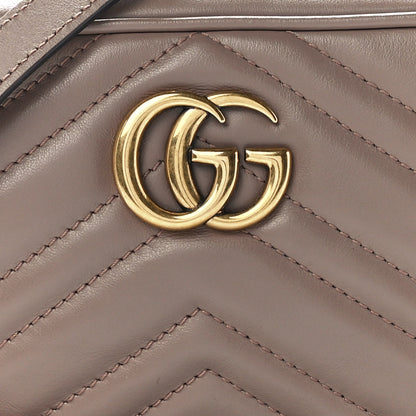 Gucci Calfskin Matelasse Mini GG Marmont Chain Shoulder Bag Porcelain Rose 9 of 12