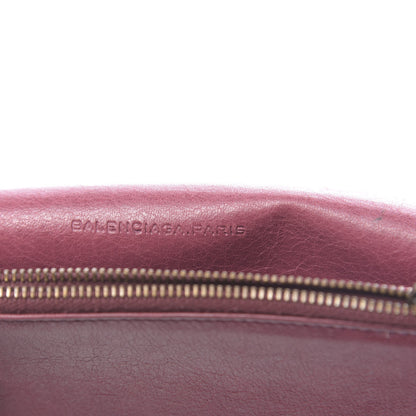 Balenciaga Agneau Classic Hardware Money Wallet Cassis 6 of 12