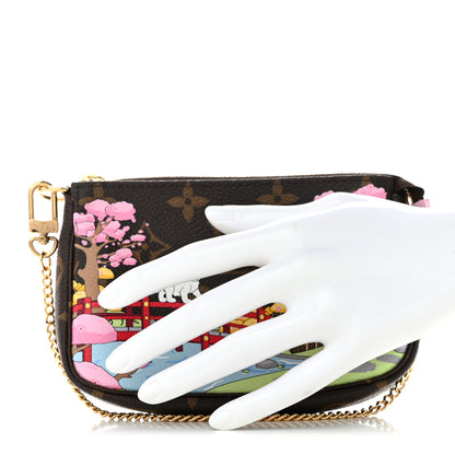 Louis Vuitton Monogram 2021 Christmas Animation Japanese Garden Mini Pochette Accessories Wisteria Pink 2 of 7