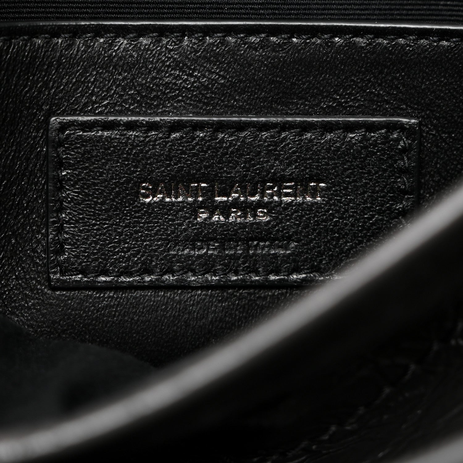 Saint Laurent Crinkled Calfskin Matelasse Monogram Baby Niki Chain Satchel Storm 6 of 10