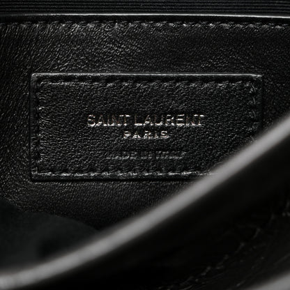Saint Laurent Crinkled Calfskin Matelasse Monogram Baby Niki Chain Satchel Storm 6 of 10