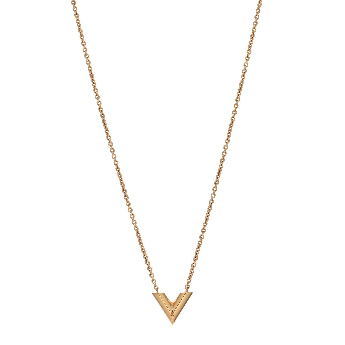 Essential V Necklace Gold