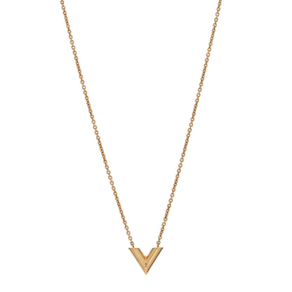 Louis Vuitton Essential V Necklace Gold 1 of 4