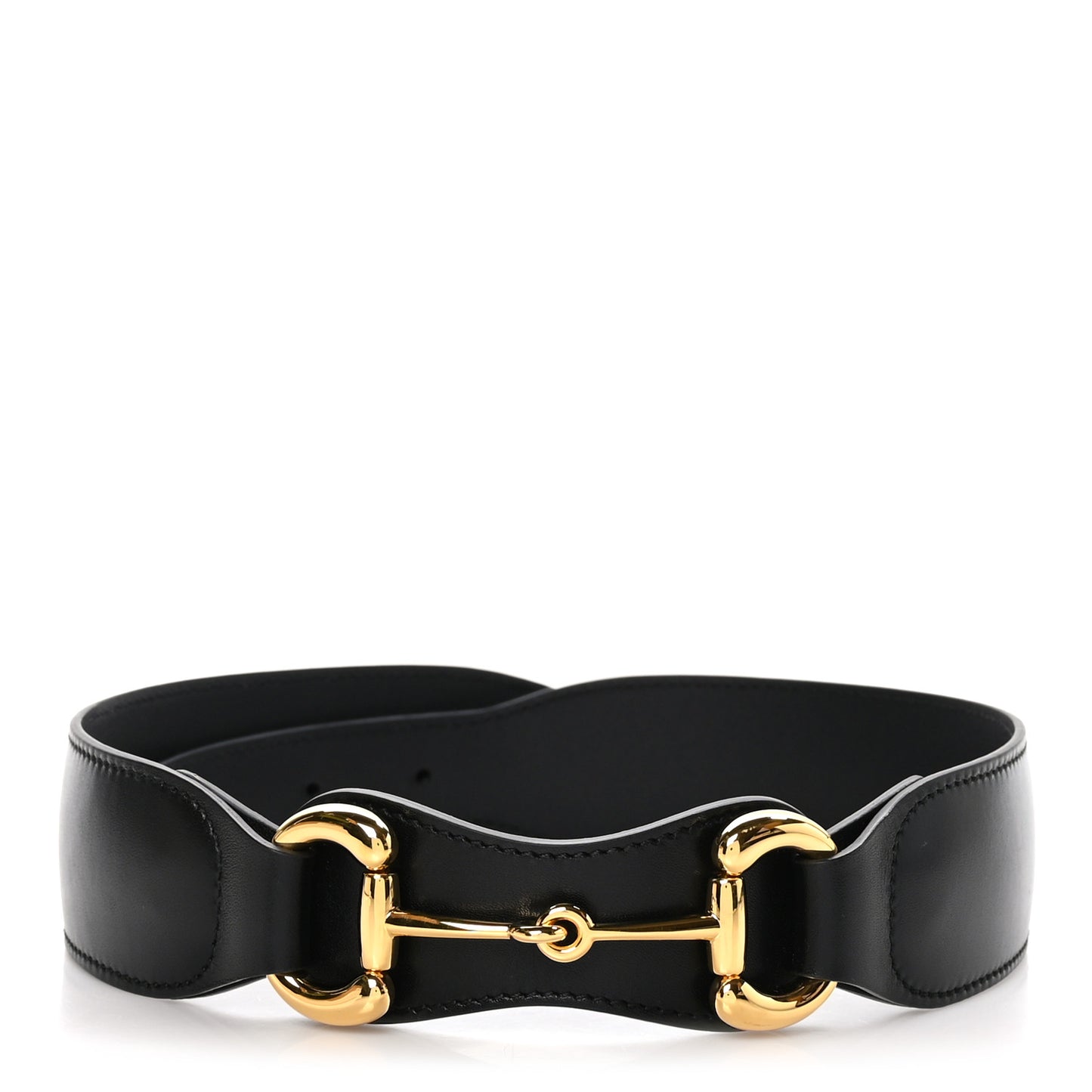 Efesto Leather Horsebit 25mm Belt 65/26 Black
