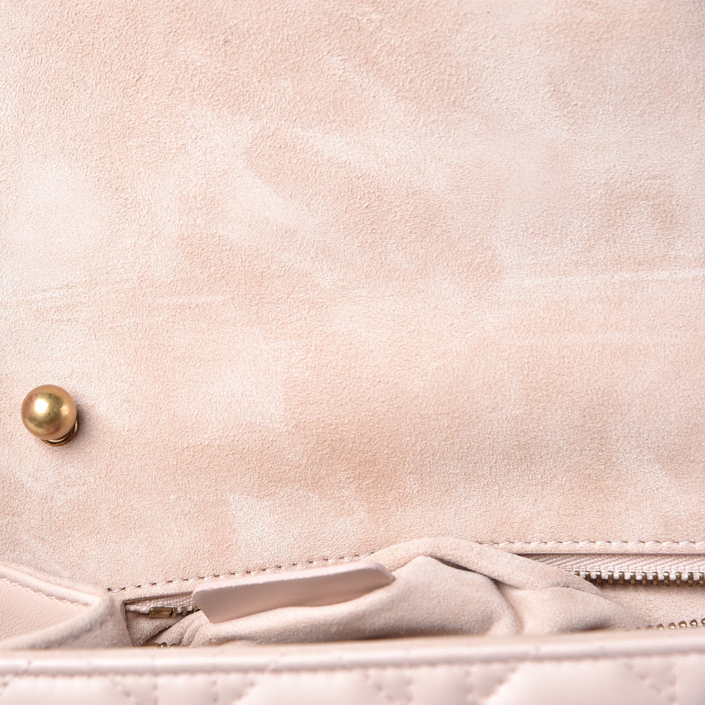 Lambskin Cannage Small Dioraddict Flap Rose Poudre