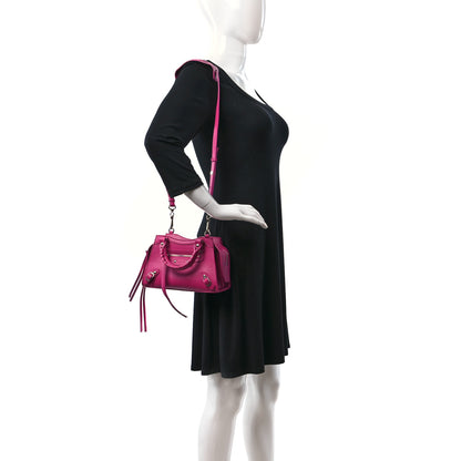 Balenciaga Grained Calfskin Neo Classic Silver Hardware Mini City Fuchsia 2 of 9