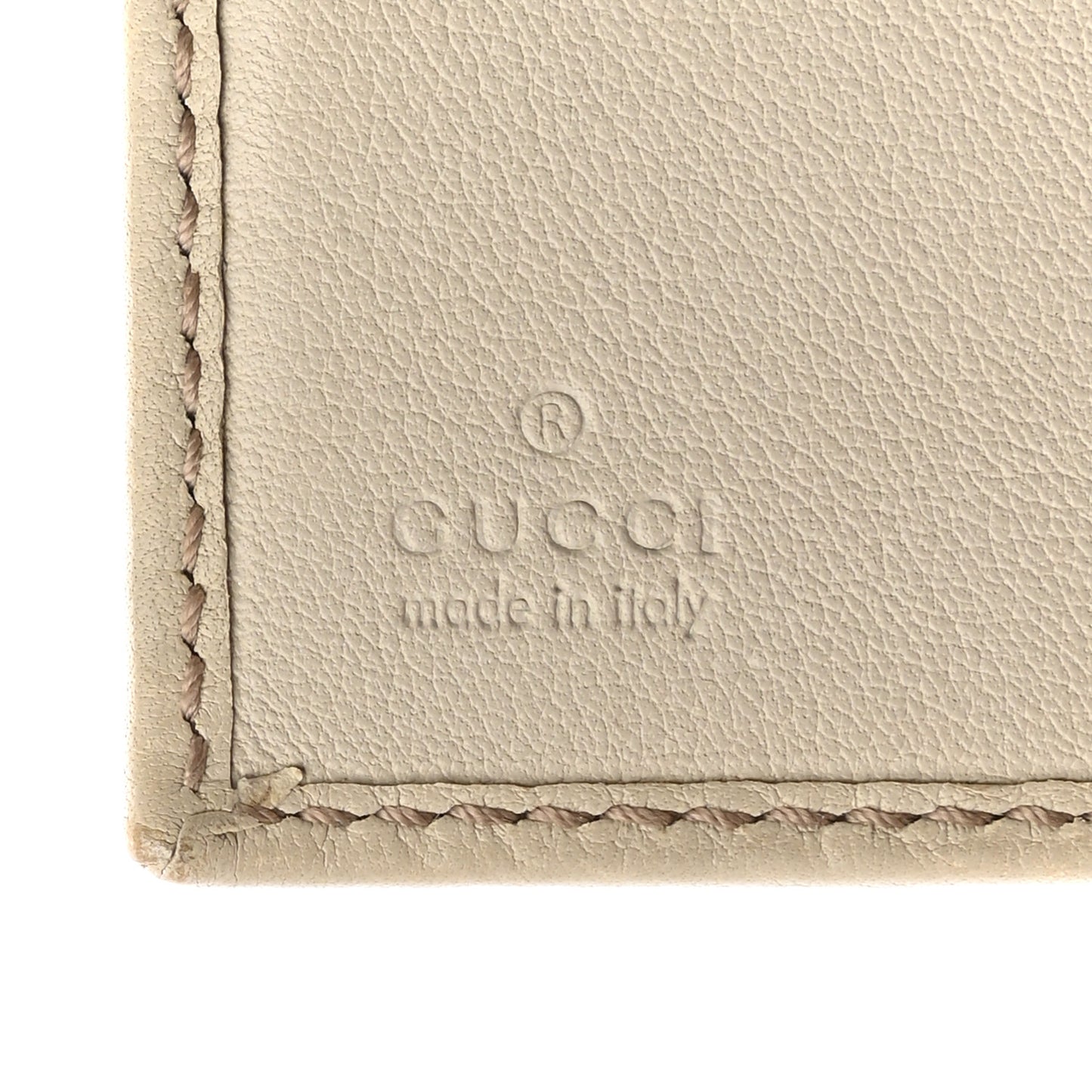 Guccissima Princy French Flap Wallet Off White