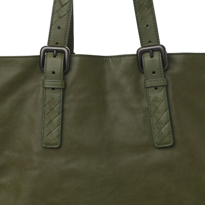 Bottega Veneta Light Calfskin Intrecciato Side Zip Medium Tote Green 10 of 10