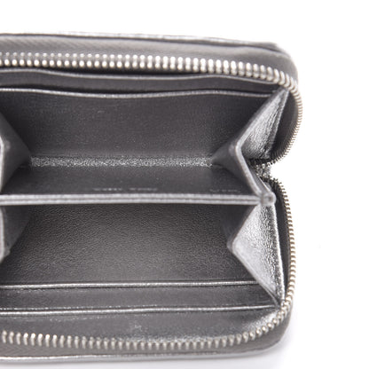 Miu Miu Metallic Nappa Impunture Zip Around Compact Wallet Chromo 5 of 9