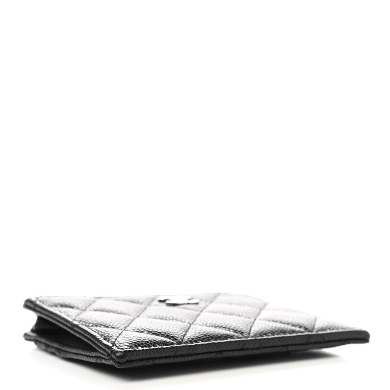 Chanel Caviar Quilted CC Zip Card Holder Black 4 of 8
