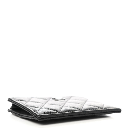 Chanel Caviar Quilted CC Zip Card Holder Black 4 of 8