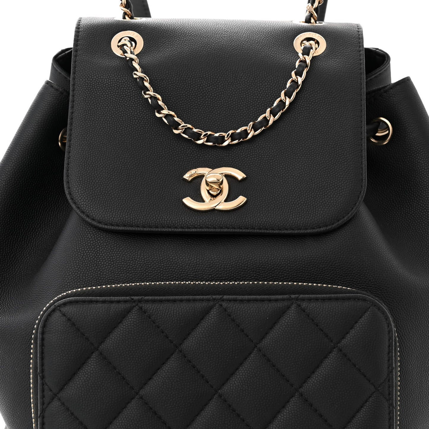 Caviar Quilted Business Affinity Backpack Black