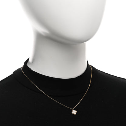 Van Cleef & Arpels 18K Yellow Gold Mother of Pearl Sweet Alhambra Pendant Necklace 2 of 5