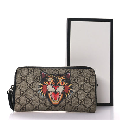 Gucci GG Supreme Monogram Angry Cat Zip Around Wallet 7 of 7