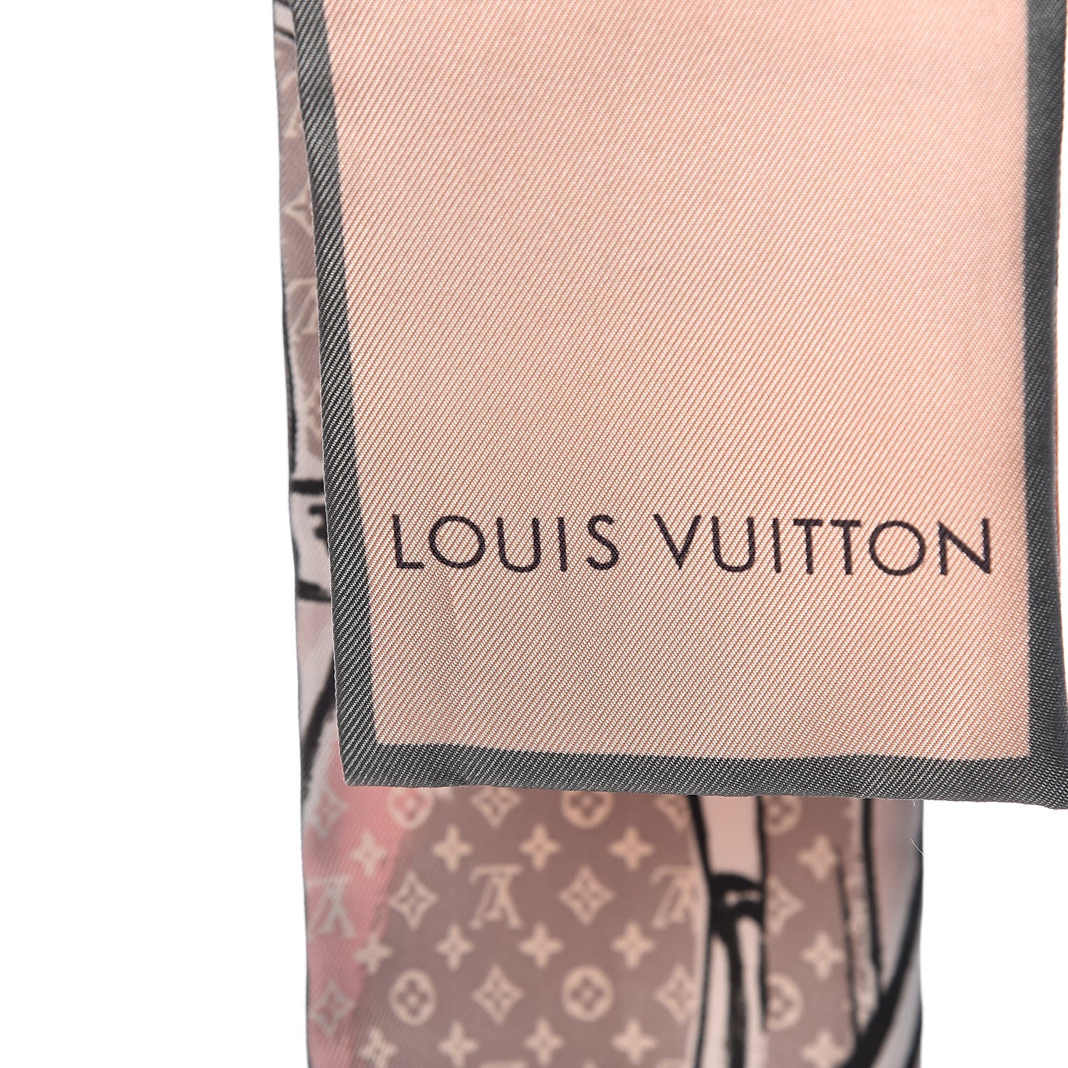 Louis Vuitton Silk Monogram Trunks Bandeau Rose Poudre 5 of 5