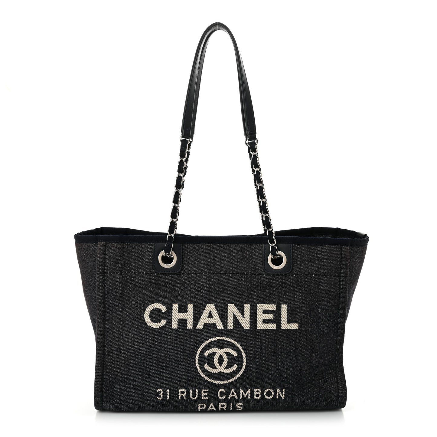 Denim Small Deauville Tote Dark Blue