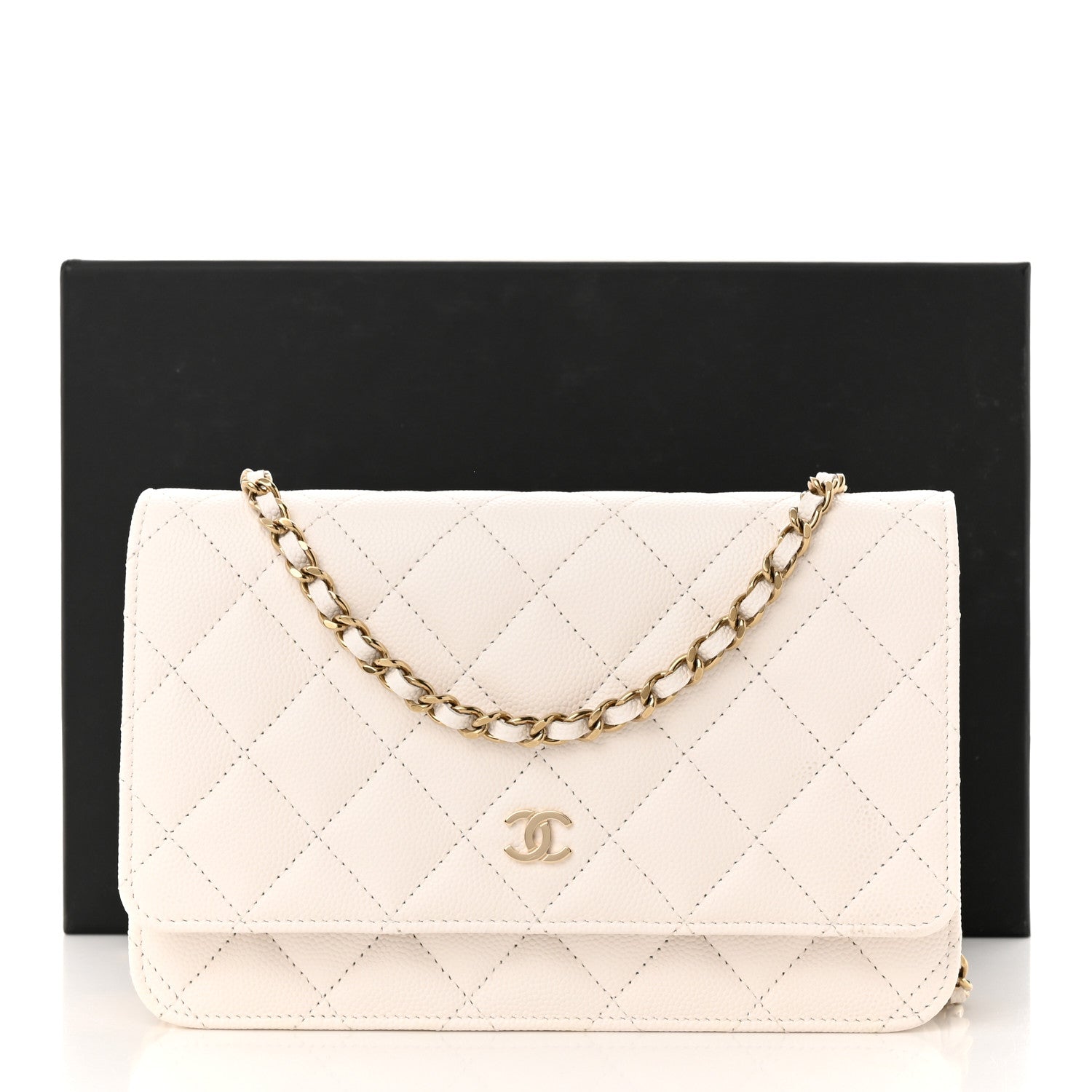Chanel Caviar Quilted Wallet On Chain WOC White 12 of 12
