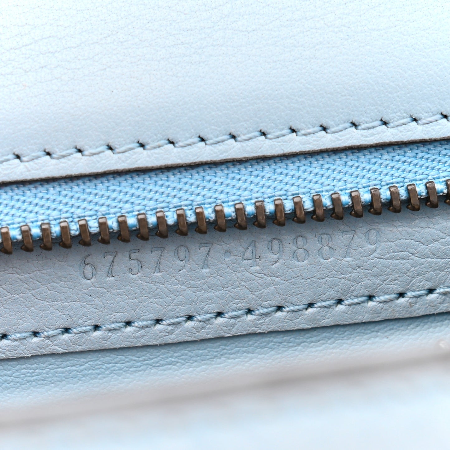 Snakeskin Small Bamboo 1947 Top Handle Bag Light Blue