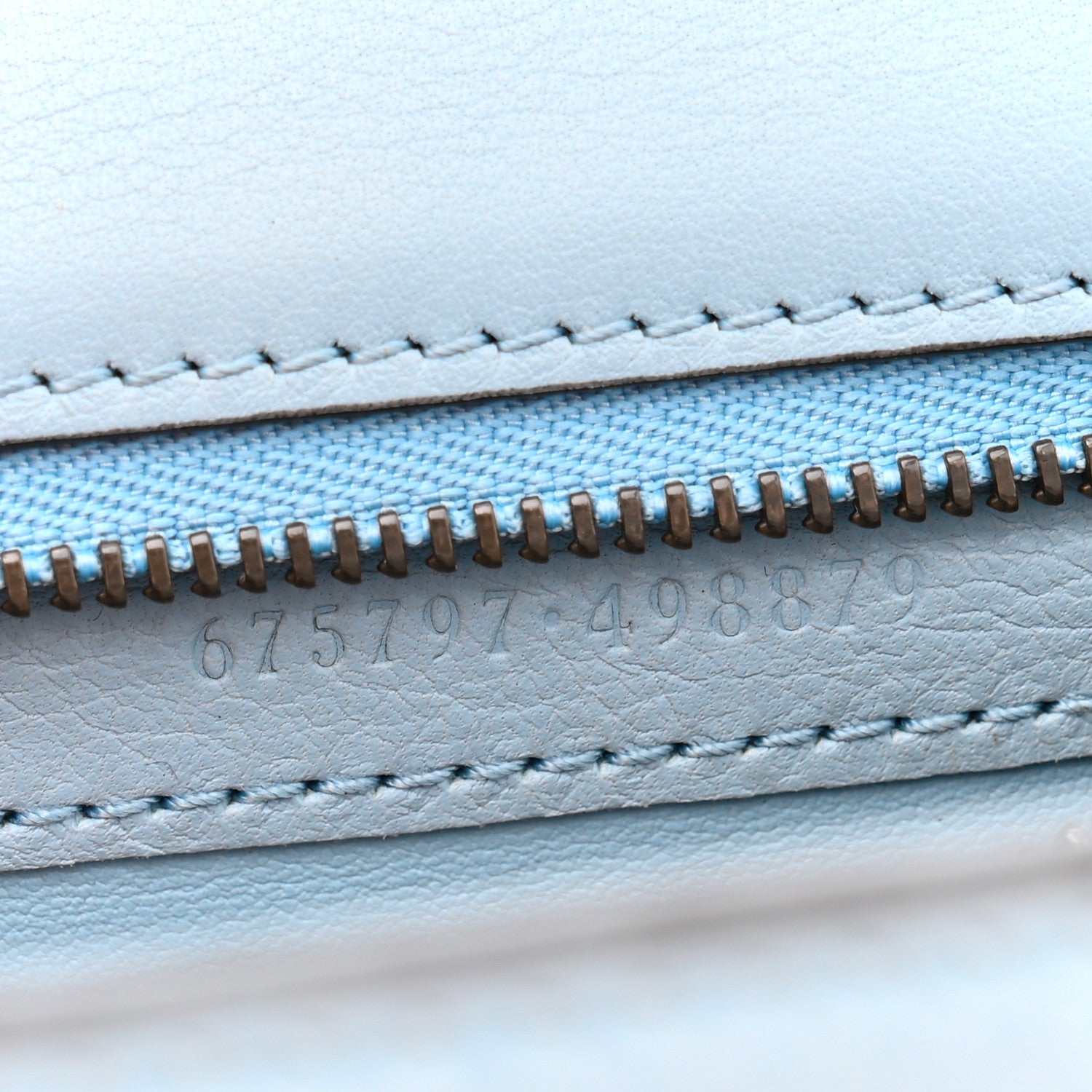Gucci Snakeskin Small Bamboo 1947 Top Handle Bag Light Blue 8 of 14