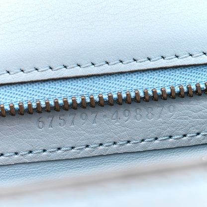 Gucci Snakeskin Small Bamboo 1947 Top Handle Bag Light Blue 8 of 14