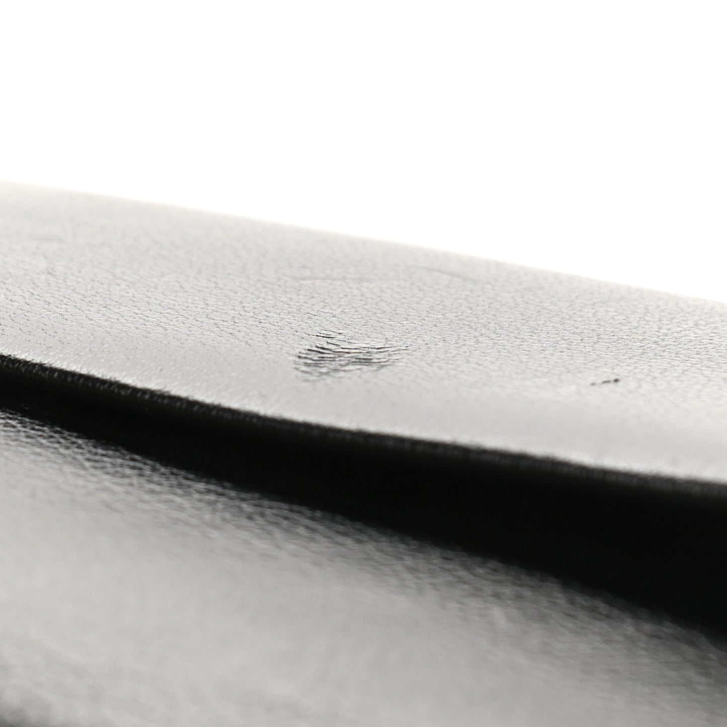 Goatskin Folded Clutch With Strap Black
