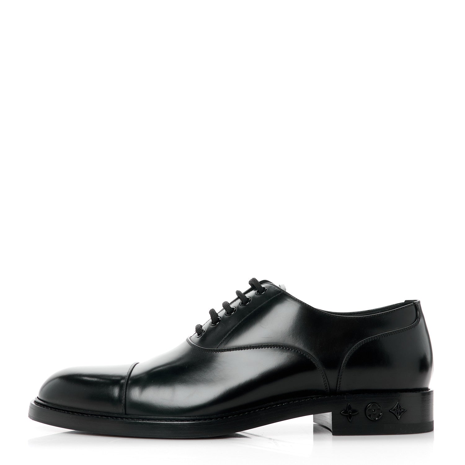 Louis Vuitton Calfskin Mens Vendome Richelieu 9.5 Black 1 of 10